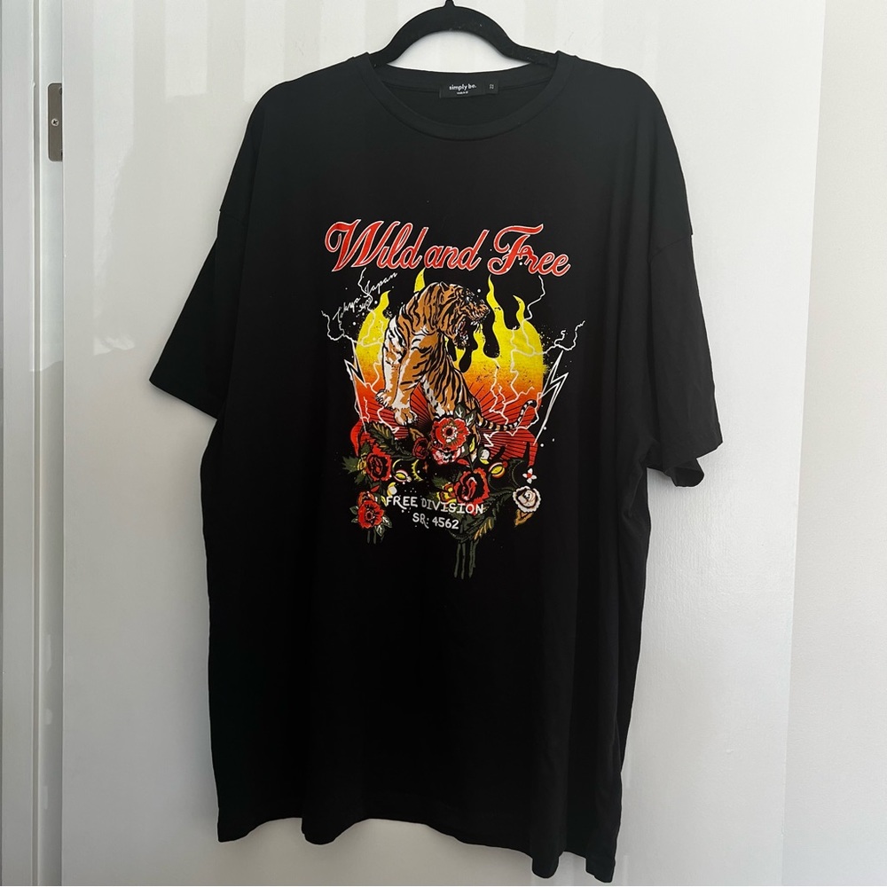 Simply Be Tiger Graphic Tee UK Sz 22